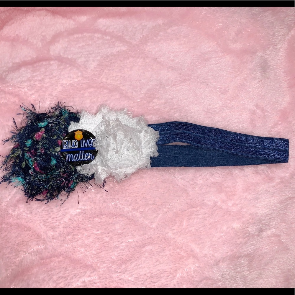“Blue lives matter” headband